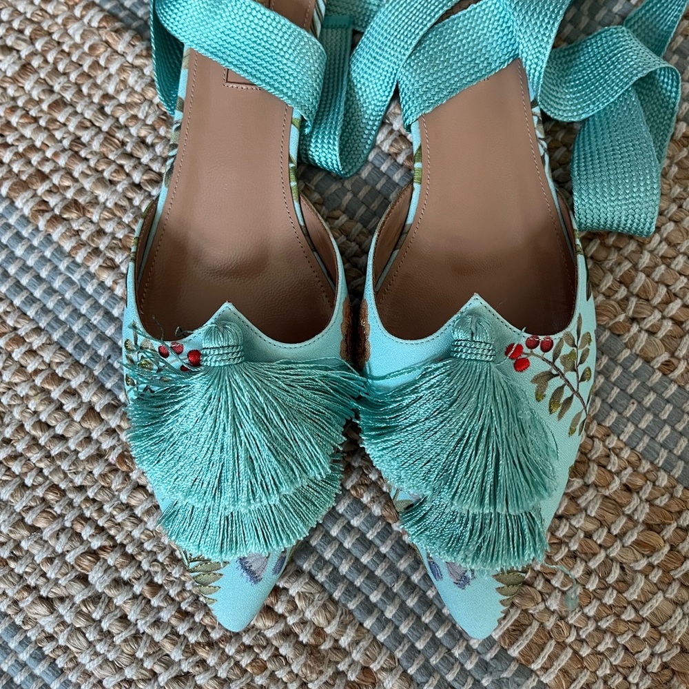 De Gournay X Aquazzura Limited Edition Flat